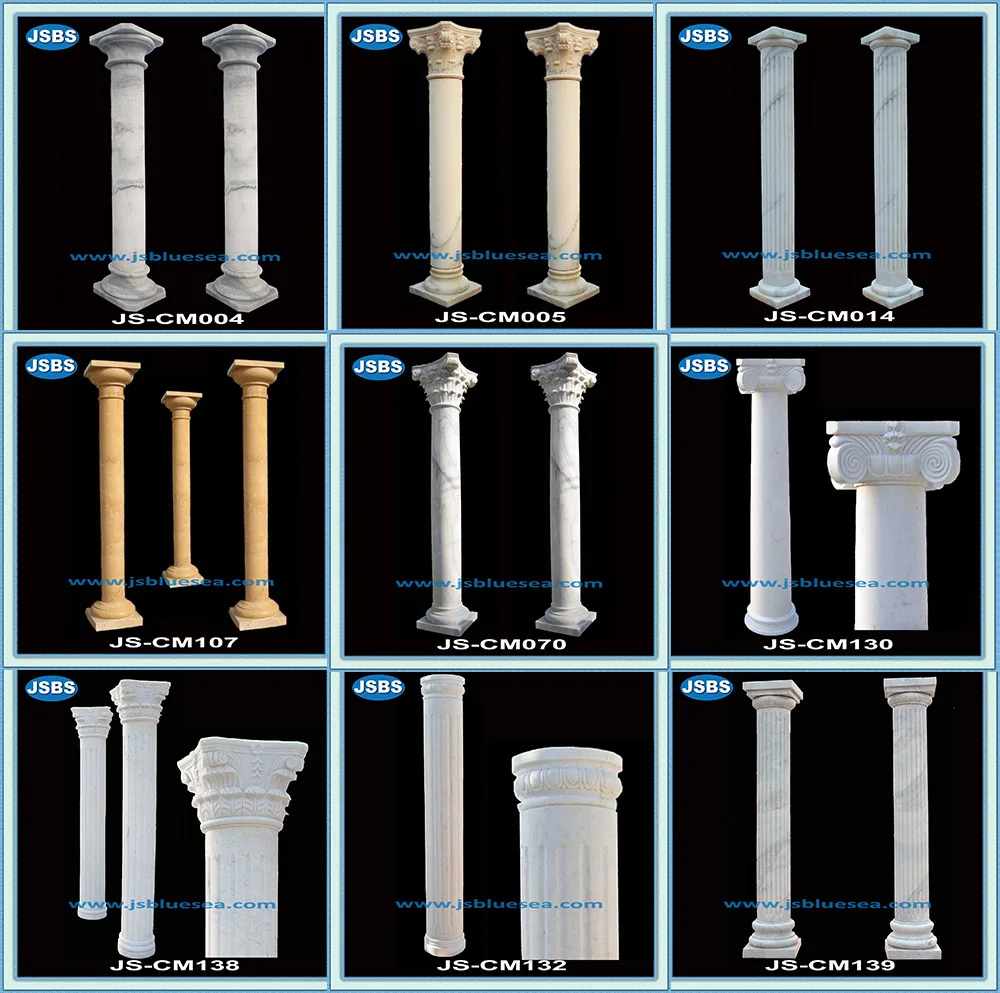 wholesale price hand carved white marble dragon column