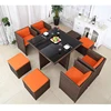 Cheapest Customized Outdoor Furniture 8 Pieces Patio PE Wicker Rattan Garden Dining Set