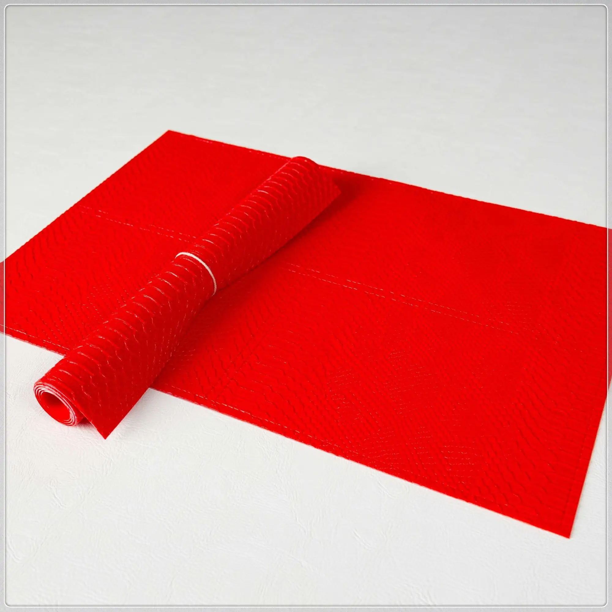 Synthetic Leather Square Red Placemats For Restaurant Buy Square Red