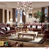 red leather living room furniture villa sofas customised sofas wood color