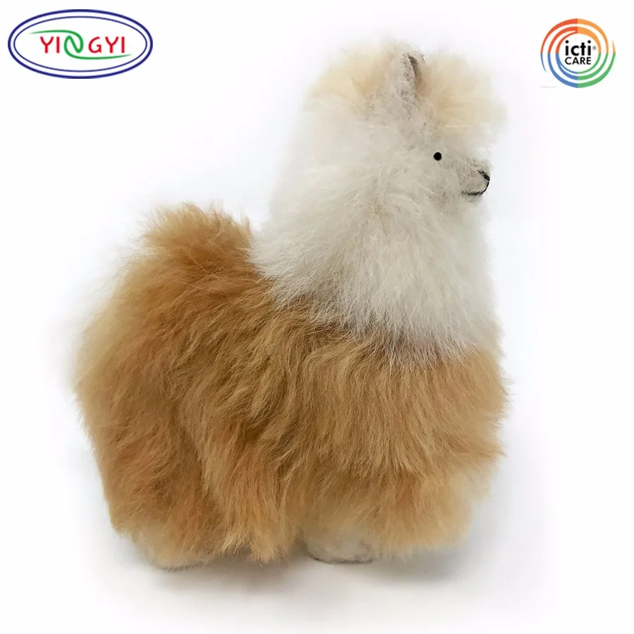 B554 Standing Baby Plush Alpaca Fur Mini 5 Inches Vivid Stuffed Animal