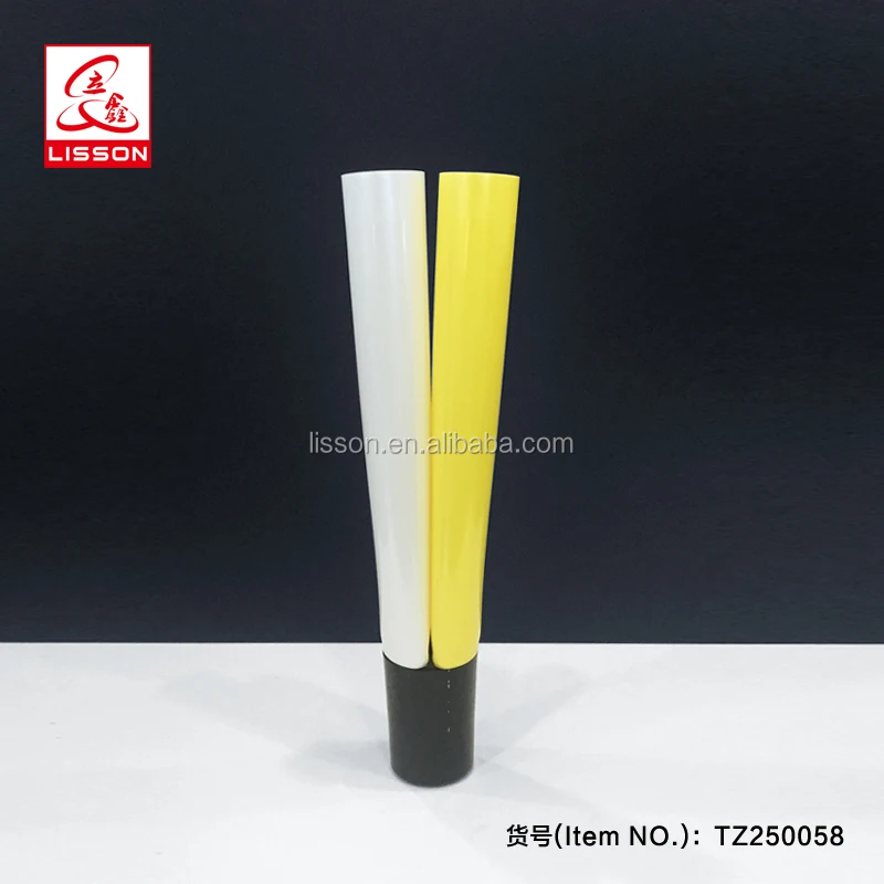 cosmetic tube dual chamber oval tube for two different formula in one single tube