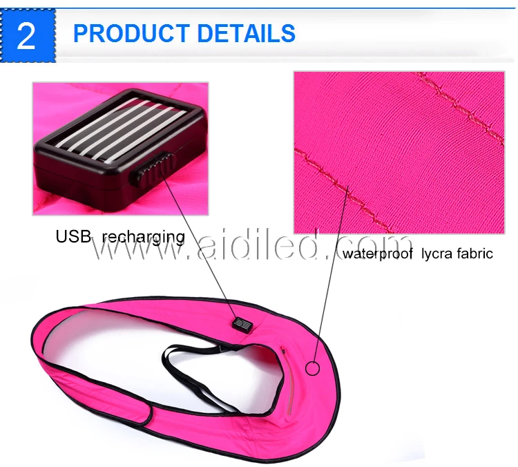 AD-14S USB Recharging LED Sport Waist Bag