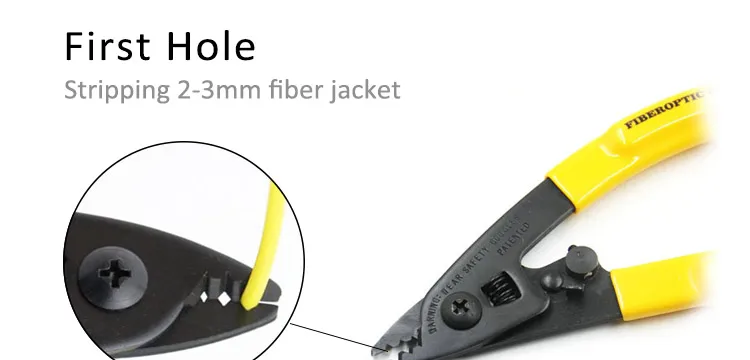 High Precision FTTH Three Hole Fiber Optic Cable Tool CFS-3 Fiber Stripper
