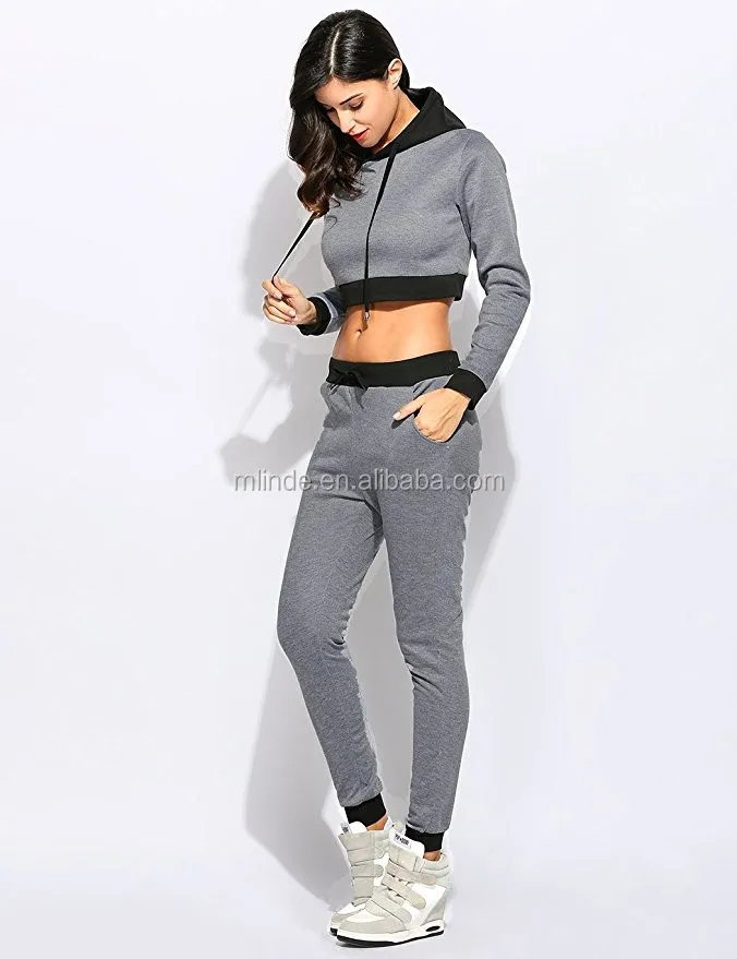 track pants and crop top