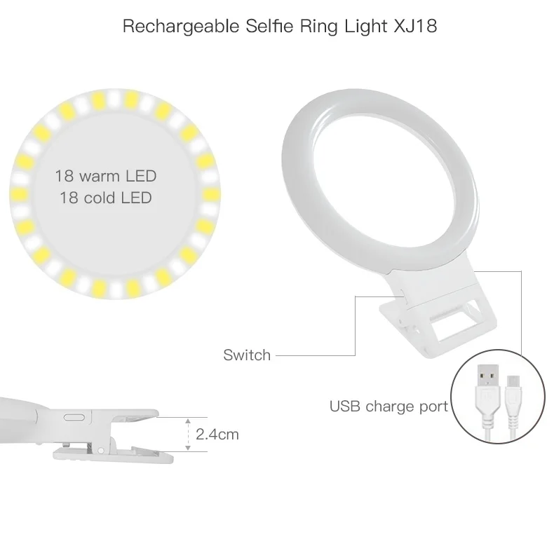 factory customized smartphone selfie ring led light