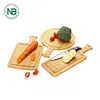 Custom logo eco-friendly rectangular shape bamboo pizza bread slice chopping block with hang hole
