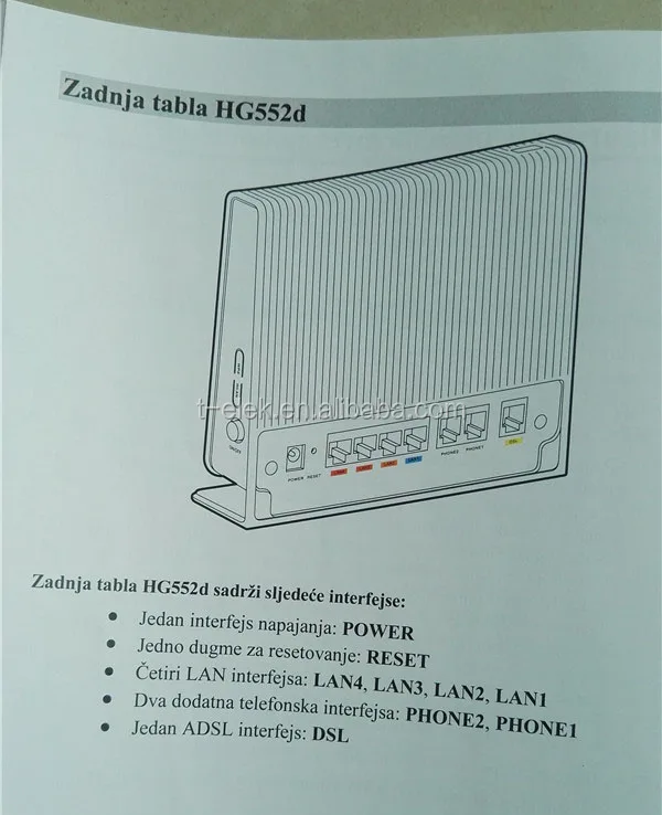 Настройка модема huawei hg552d