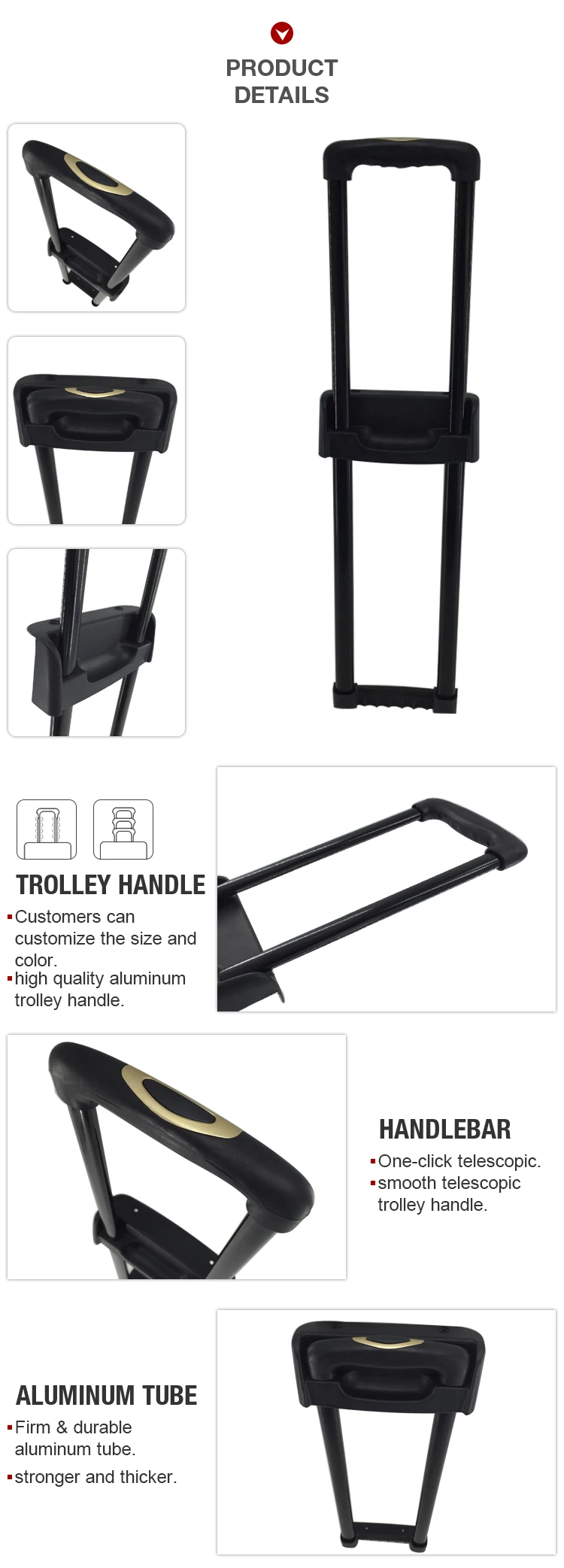Accessory Trolley Handle Spare Parts For Luggage Bag Buy Trolley