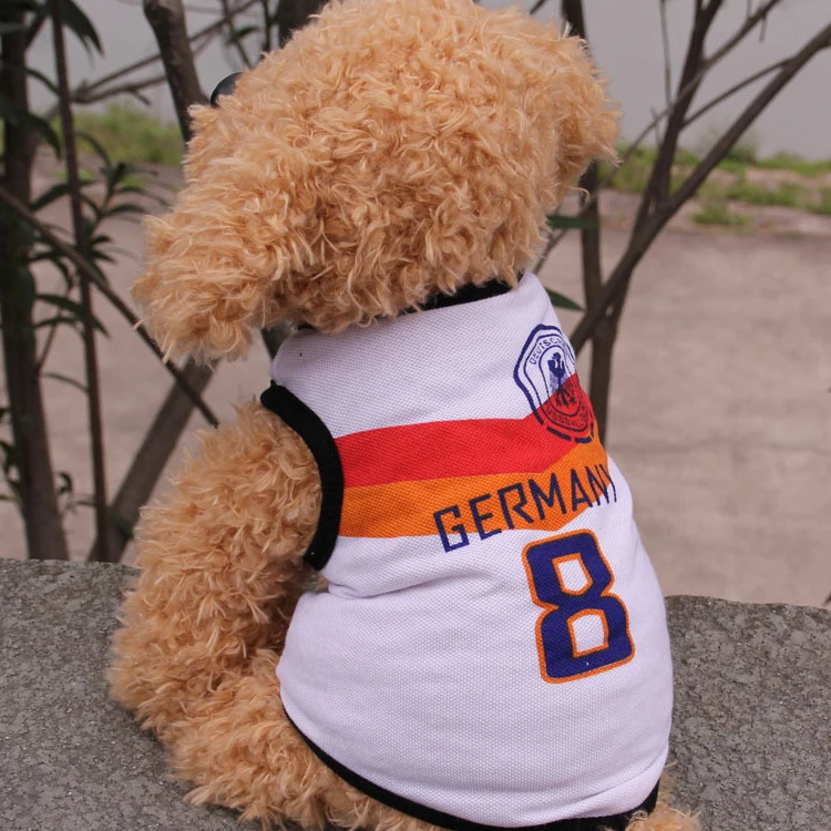 Sports world spring vest pet dog clothes summer for football cup (5)