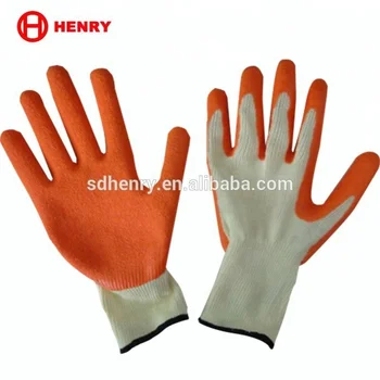rubber glove with cotton material 