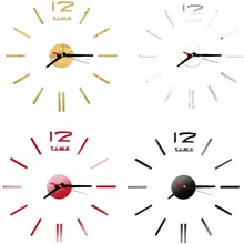 2016 New Fashion Wall Clock Acrylic Plastic Mirror Wall Home Decal Decor Vinyl Art Stickers for Home Bedroom VBD57 P0.3
