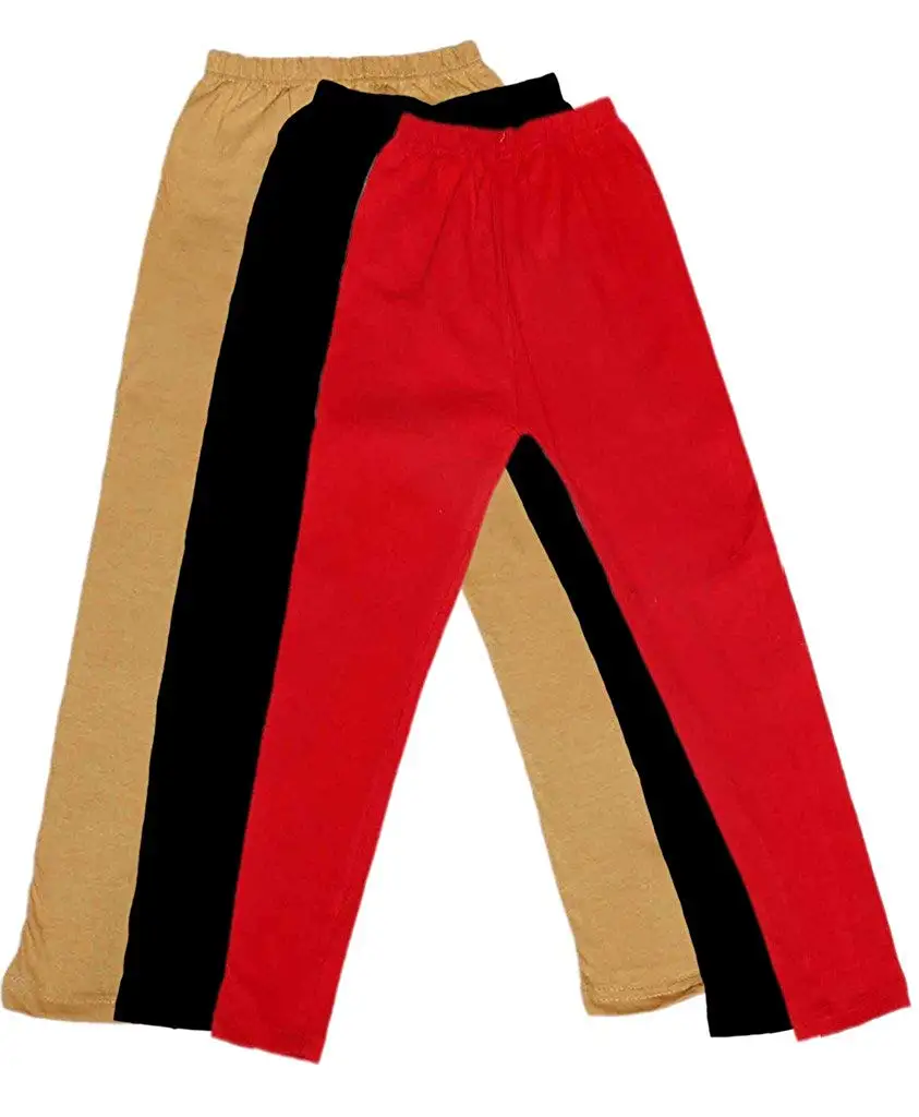 Pack of 2 Indistar Girls Super Soft Cotton Full Ankle Length Leggings