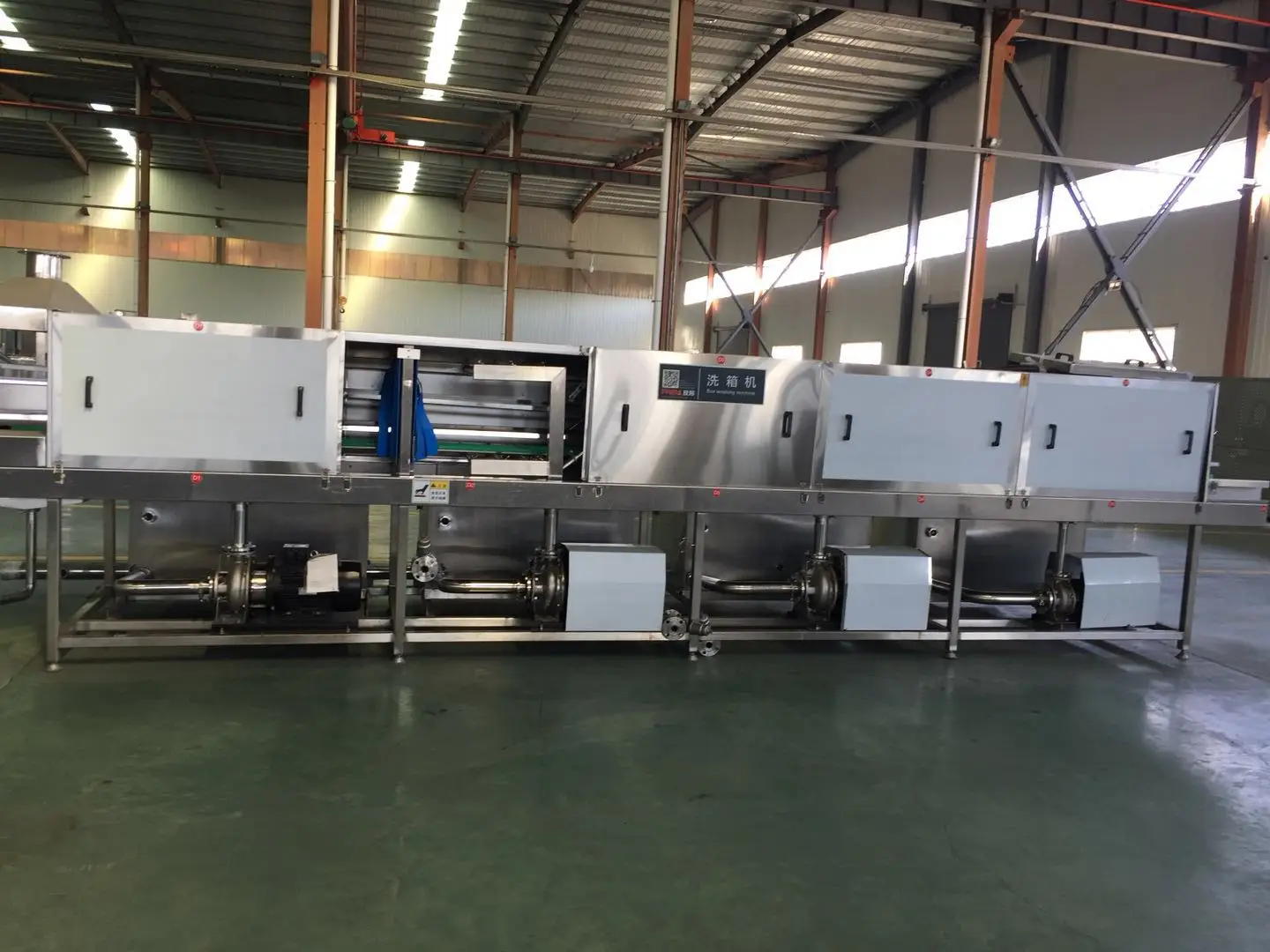 Automatic High Efficiency Industrial Poultry Cages Box Washing Machine