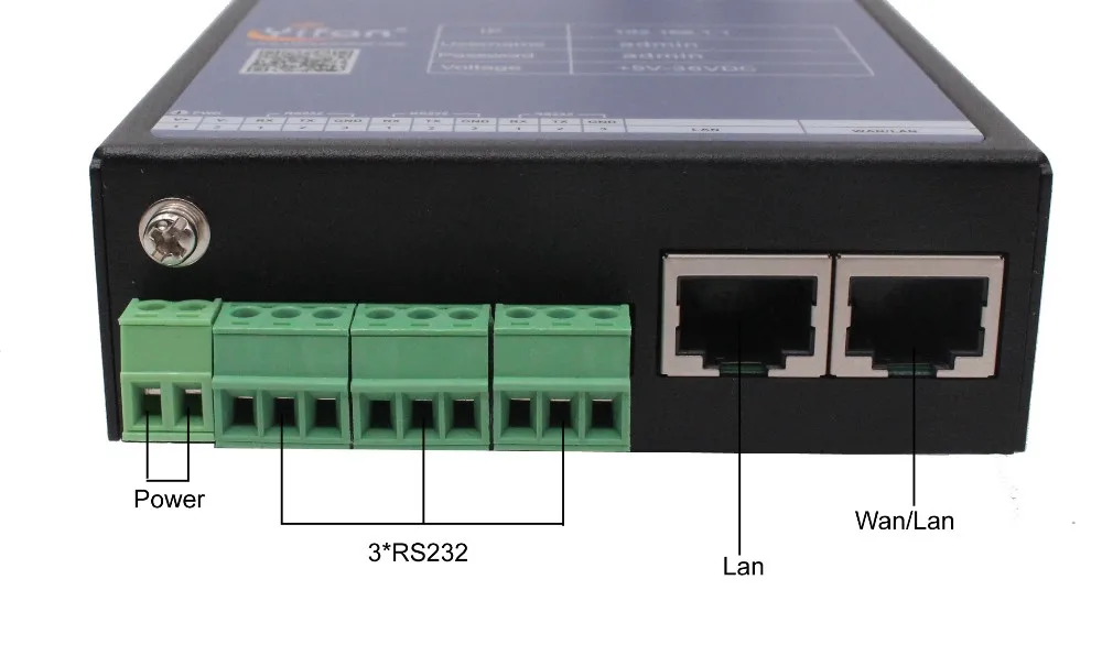 多个系列端口 modbus tcp yf336 4g 工业路由器与 sim卡插槽