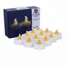 Classic Glow Battery Operated LED Candle Light with Timer Frosted Flickering Flameless LED Tealight Candles