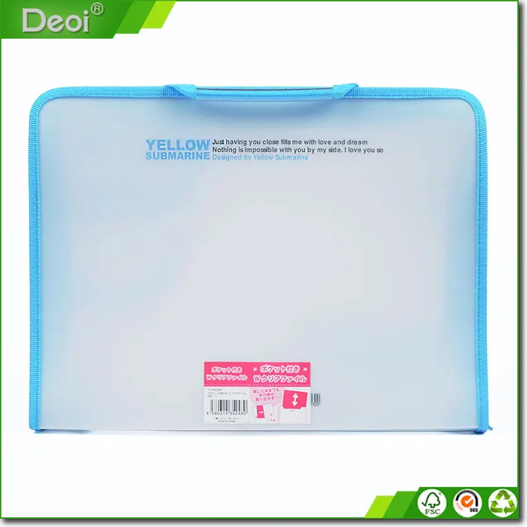 
OEM Customized Clear Pp File Folder With Lock 