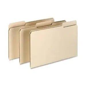 Pendaflex Essentials File Folder - Legal - 8.50quot; Width x 14quot; Length Sheet Size - 0.75quot; Expansion - 1/3 Tab Cut - Assorted Position Tab Location - 11 pt. - Manila - 100 / Box
