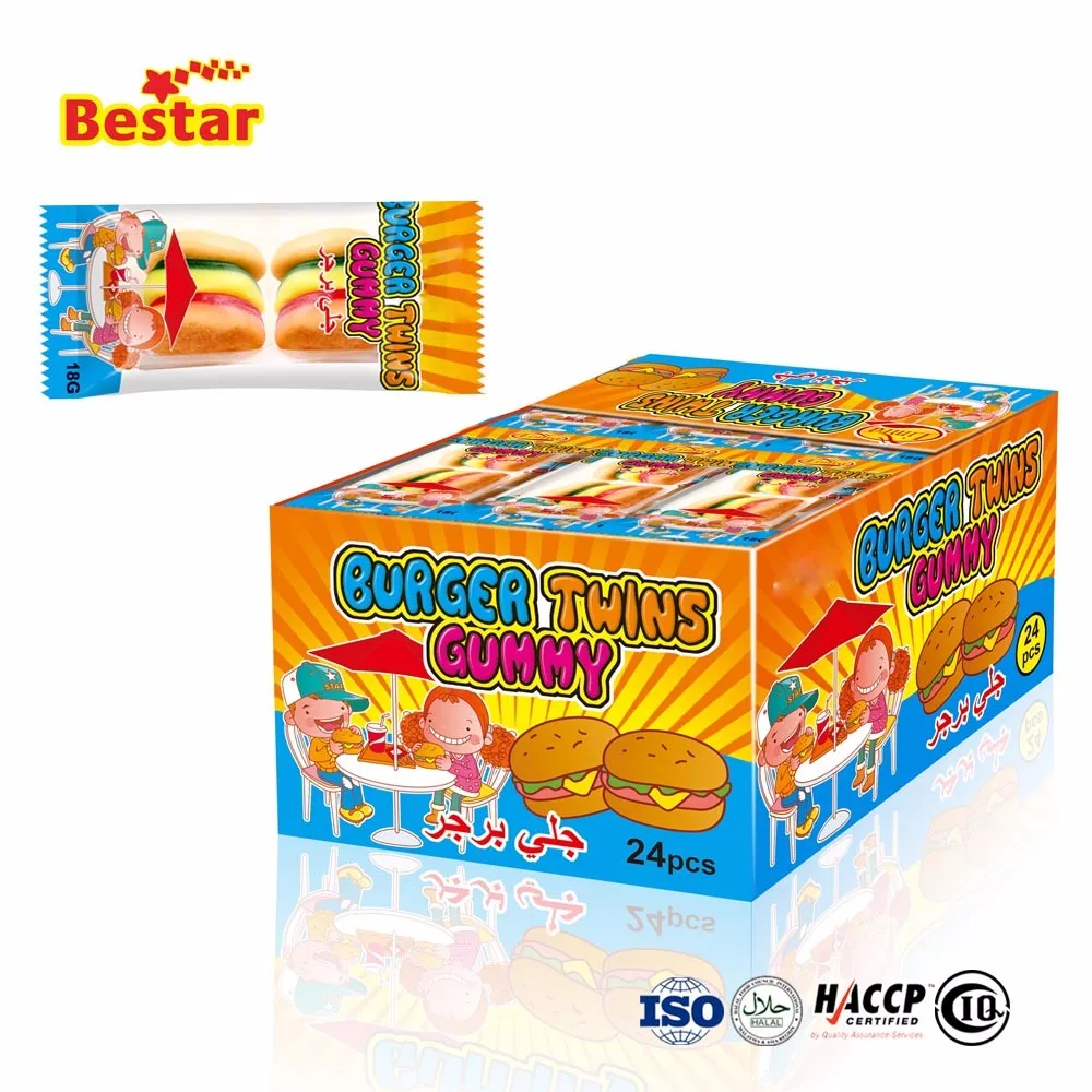 Halal Twins Burger Gummy Candy Buy Burger Gummy Candy,Twins Burger