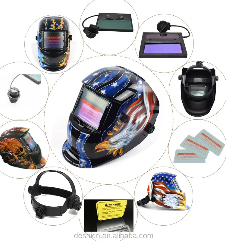 Darkening Hood Adjustable Shade Welding Helmet Auto Darkening Solar