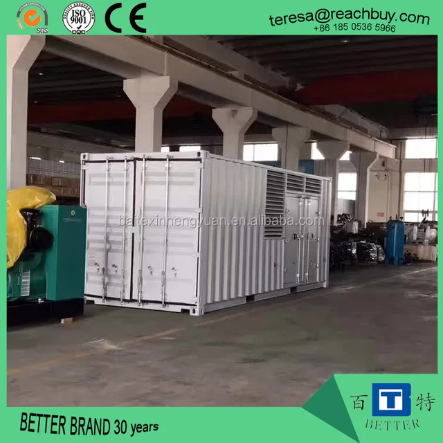 20 feet Or 40 Feet Container 500kw to 1000kw soundproof generator set or containerized generator set