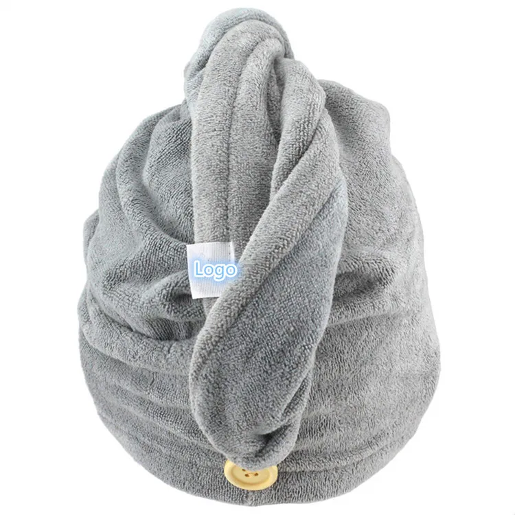 
Wholesale Custom Quick Dry Microfiber Hair Turban Wrap Towel For Girls/Women 
