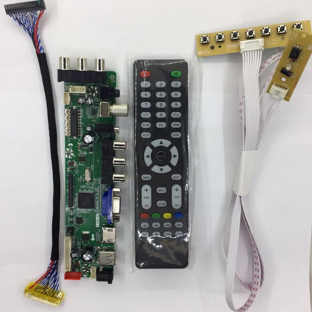 Universal 1432"mainboard Of Lcd Led Tv Spare Parts With Usb Hd V59 V56