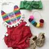 Colorful Rainbow Girl Infant Romper Children Boutique Clothing
