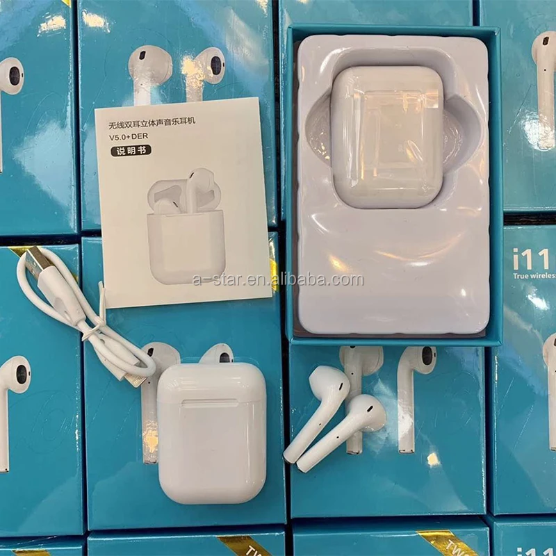 G&ecirc;meos i11 TWS 5.0 controle de toque Verdadeiro BT Stereo Fone de Ouvido fone de ouvido Fones de Ouvido Sem Fio Com Caso De Carregamento - ANKUX.COM