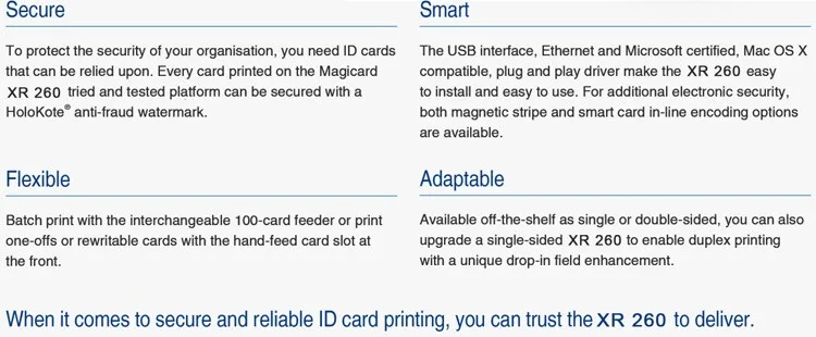 Xr260 Plastic Pvc Card Printer Manufacturer Seaoryid Card Printer - Buy  Matica Card Printer,Plastic Card Printer,Visiting Card Printer Product on