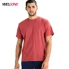 Guangzhou factory high quality custom silk screen printing tri blend cotton rayon spandex red design man for tshirts