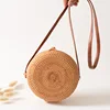 Vietnam rattan beach bag natural rattan round bag Hand woven straw beach bag wholesale/rattan ladies handbag