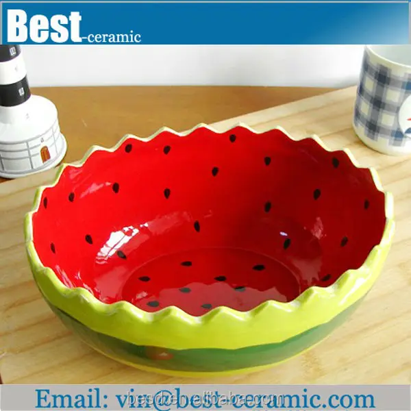Painting Fruit Design Ceramic Watermelon Bowl - Buy Ceramic ... Painting Fruit Design Ceramic Watermelon Bowl - Buy Ceramic ...