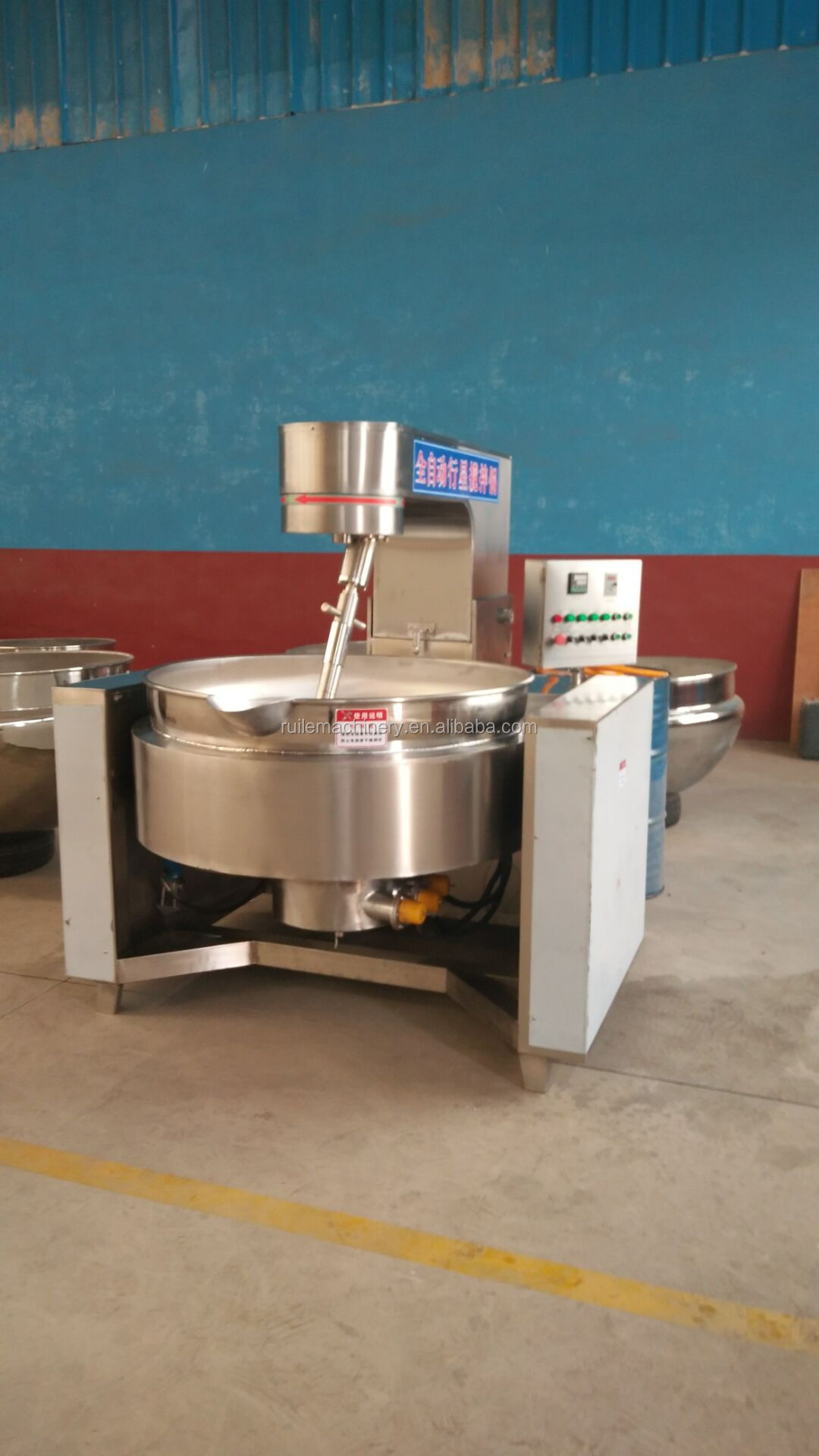 500 Liter Tiltiable Steam Jam Jacketed Cooking Kettle With Stirring Arm