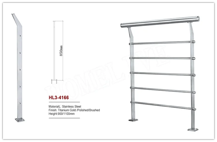 Vertical Cable Steel Balustrade Design Stainless Hand Railing Handrail Steel Balustrade Systems