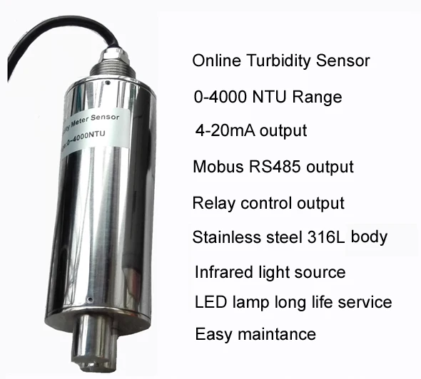 Online Turbidity Meter With Sensor 420ma Or Rs485 Output For