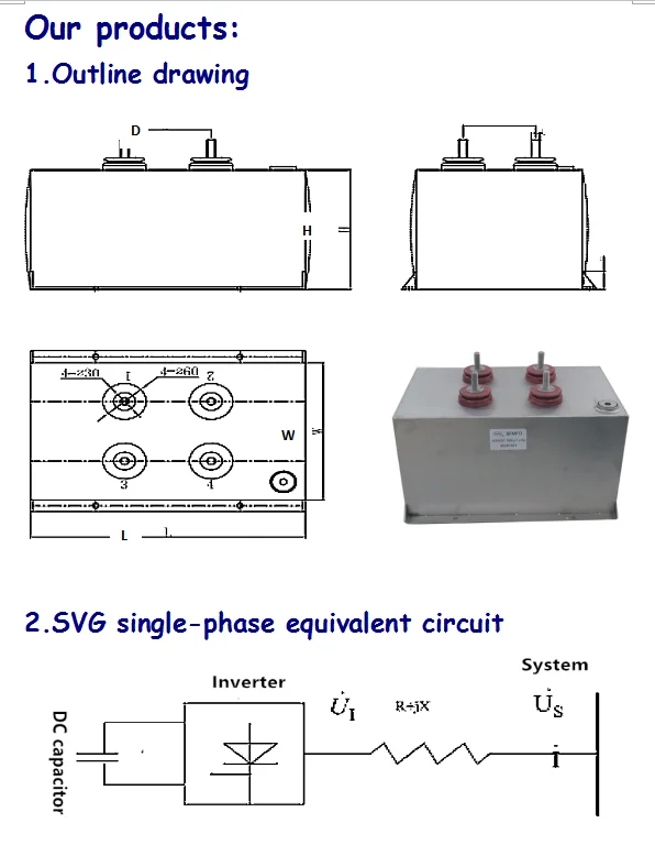 High voltage pulse 1uF 30KV capacitor