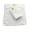 Customized small square dobby 100% cotton hotel white cheap face towels wholesale