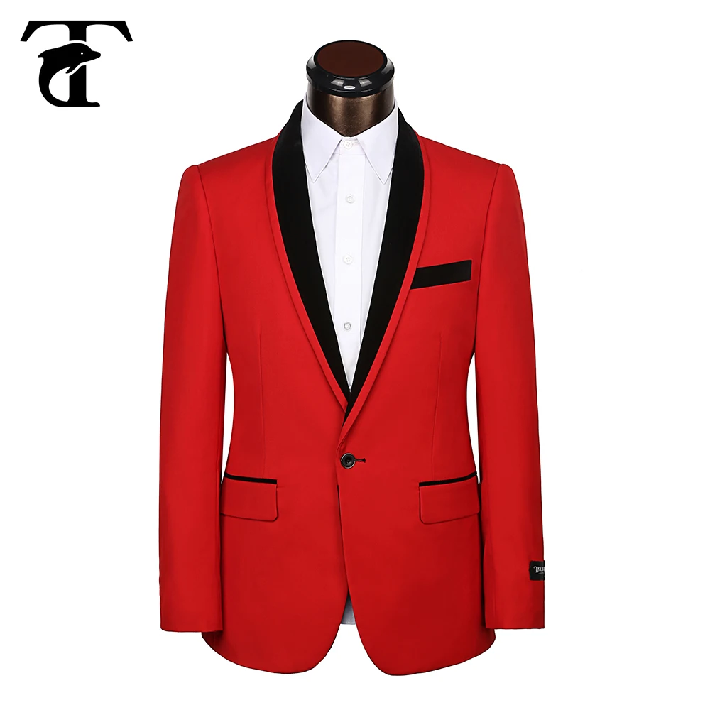 Fabrics For Mens Suit Red Color Men Suit Wholesale - Buy Men Suit Model ...