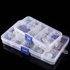 Plastic Container with 36 Detachable Dividers Clear Organizer Box for Beads Storage, Letter Board, Fishing Tackle, Screws, Nails