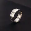 Stainless Steel Bible Lord's Prayer Cross Wedding Wide Band Ring Fashion Design