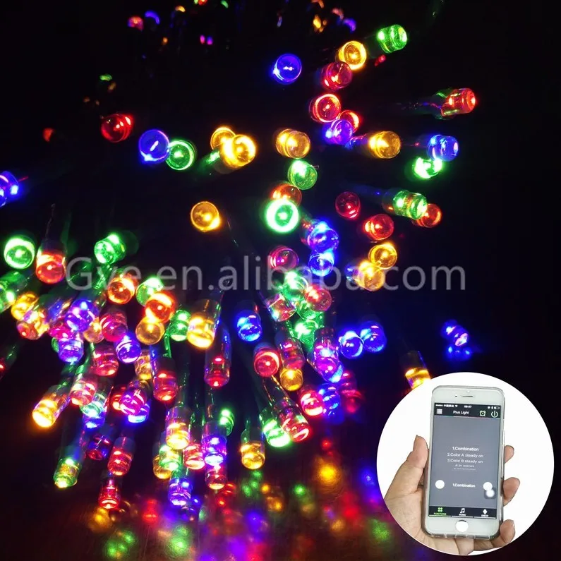 200 count smart phone controlled dual color led light string / icicle / net / cluster light