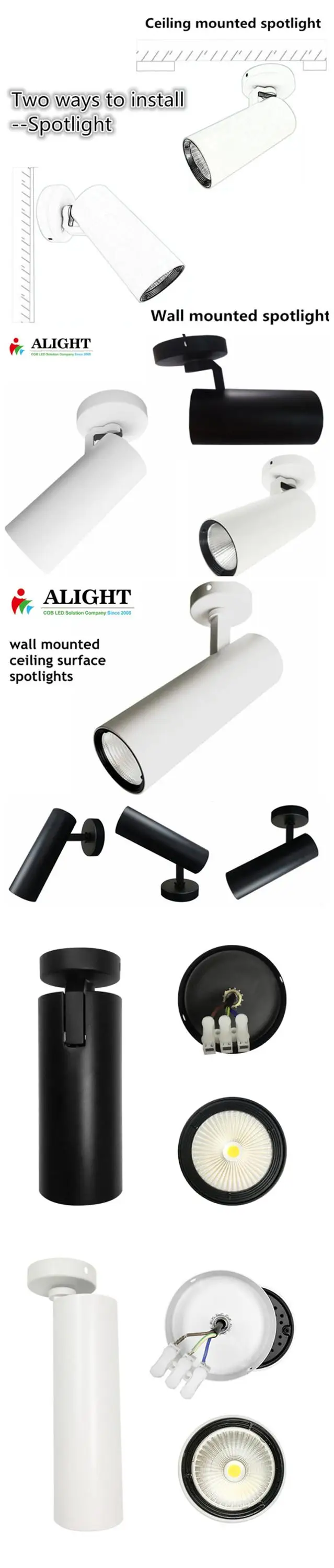 10w led spot light Surface Mounted Narrow Beam Angle Dimmable