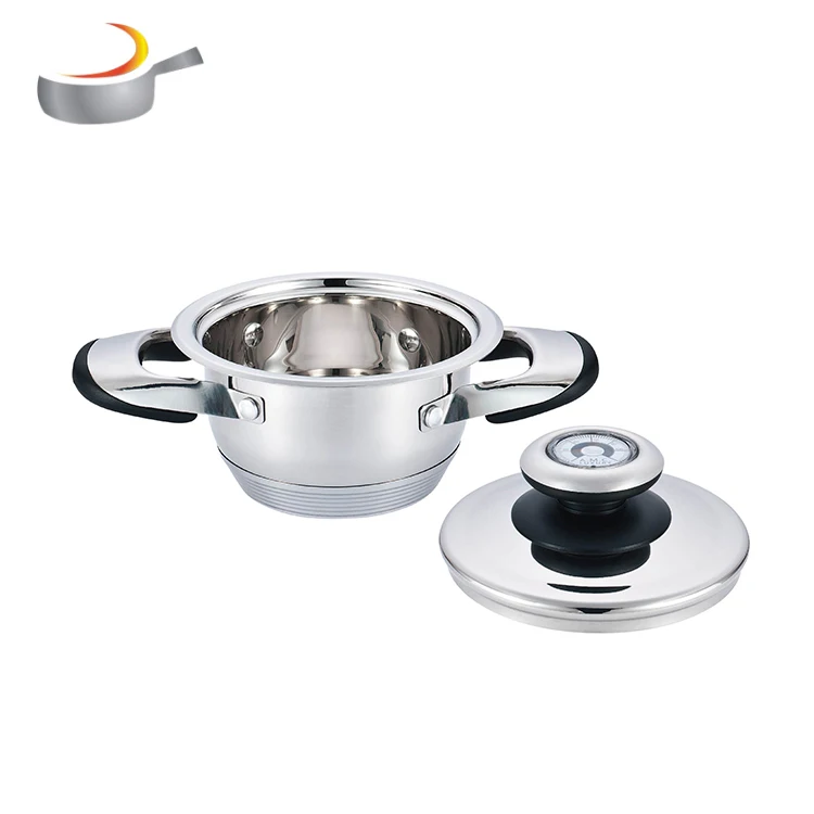 Innovative Surgical Cookware Stainless Steel Cooking Pots With Red Knob