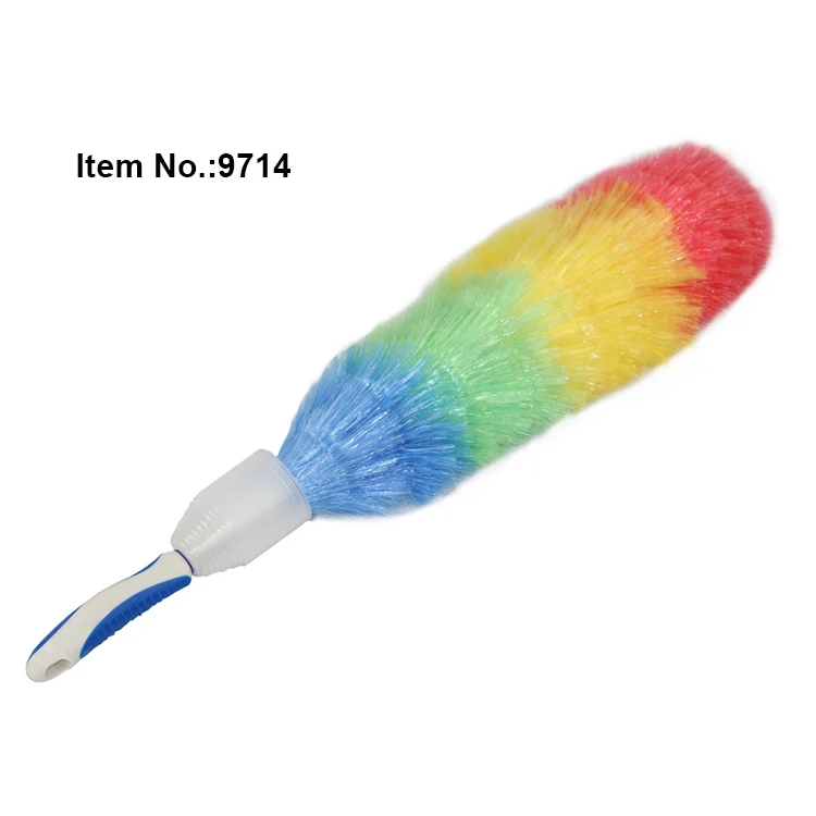 Hq9714 Rainbow Color Antistatic Flexible Pp Duster Attracts Dust Like