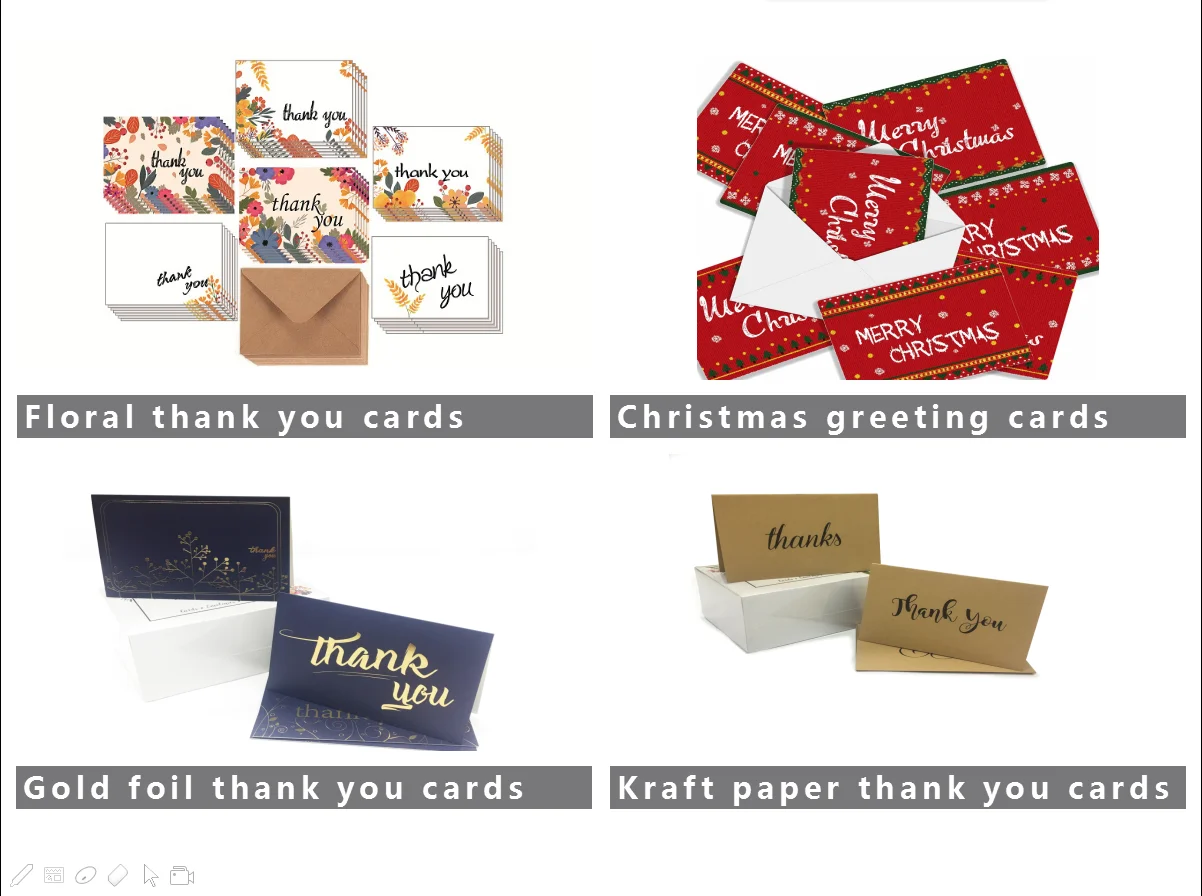 Multi Design Creative Animal Pattern Custom Christmas Greetings Cards