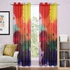 Beautiful Colorful Abstract Pattern 3D Digital Printed Door Window Tulle Draperies Blackout Curtain Panels for Balcony