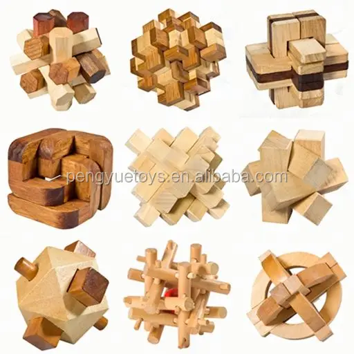 brain teaser wooden puzzles