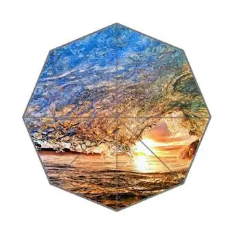 Umbrella Sea Wave Custom Umbrella Automatic Folding Umbrella Rainproof /& Windproof