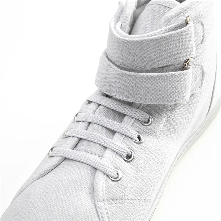 High Top Plain White Canvas Sneakers For Men Women Unisex - Buy High Top Shoes,Unisex Cnavas ...